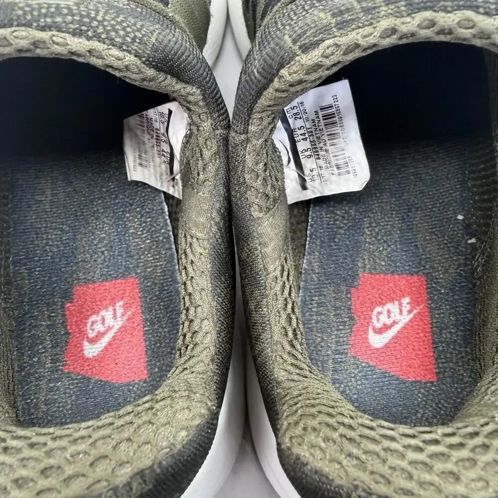 Nike Air Zoom Gimme Golf Shoes Green Mens US 10.5 Slip On Sneakers 849955-301